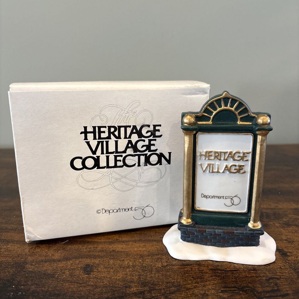 DEPARTMENT 56 Heritage‎ Village Collection Accessory Sign 99538 Porcelain